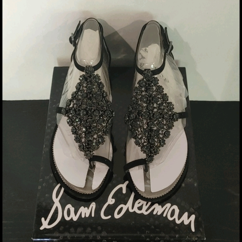 Sam Edelman "Dillan" Black Suede Sandal